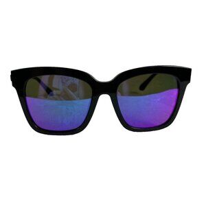 Diff Bella Blue Light Blocking Mirror Cat Eye Sunglasses Black